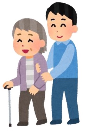 お年寄りと介護者