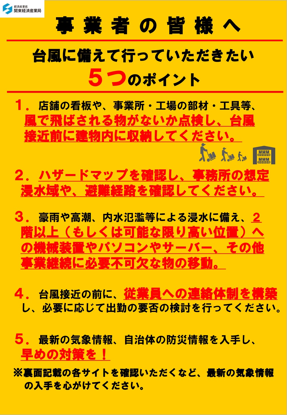 台風に備える5つのポイント