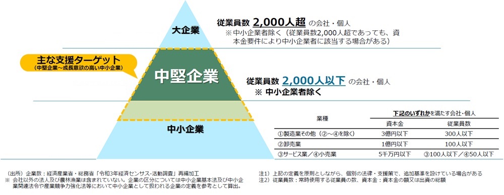 中堅企業者の定義図